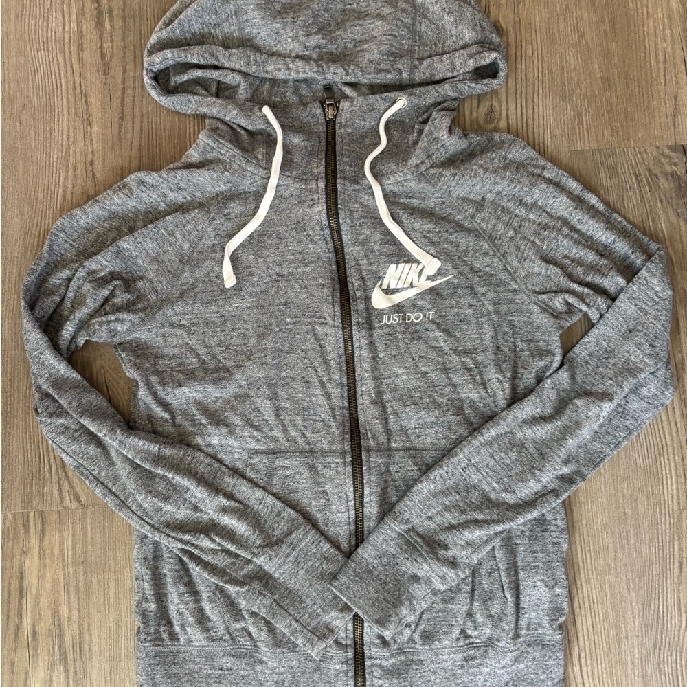 Nike Gray Zip-Up Hoodie